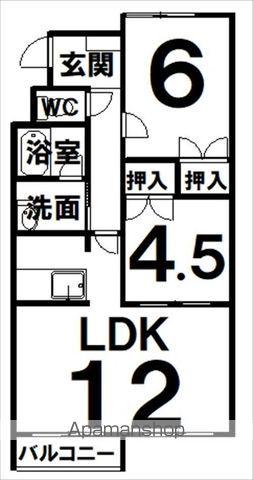 クレアコート(2LDK/3階)の間取り写真