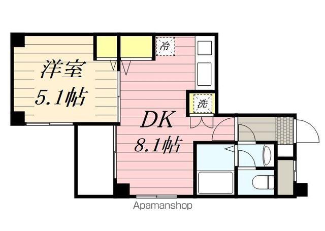 エスポワール(1LDK/3階)の間取り写真