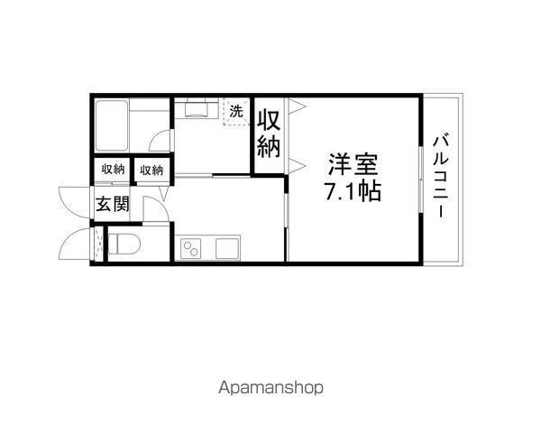 イストワール(1K/2階)の間取り写真