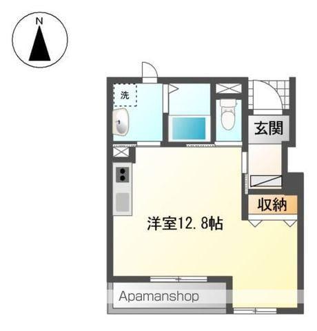 ヴィラ田中 C棟(ワンルーム/1階)の間取り写真