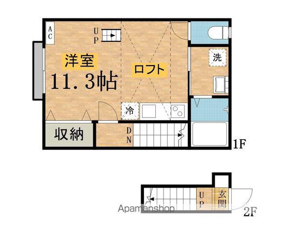 グランコート高尾町Ⅱ(ワンルーム/2階)の間取り写真