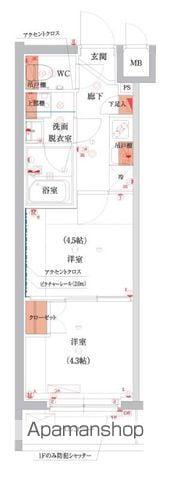 ハーモニーレジデンス池袋ウエスト(2K/3階)の間取り写真