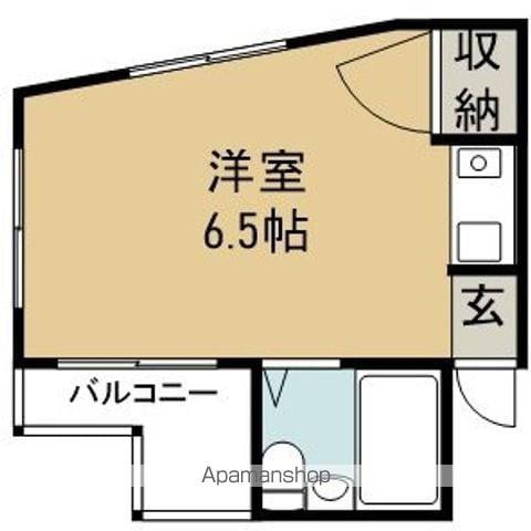 ベルヴェルハウス(ワンルーム/3階)の間取り写真
