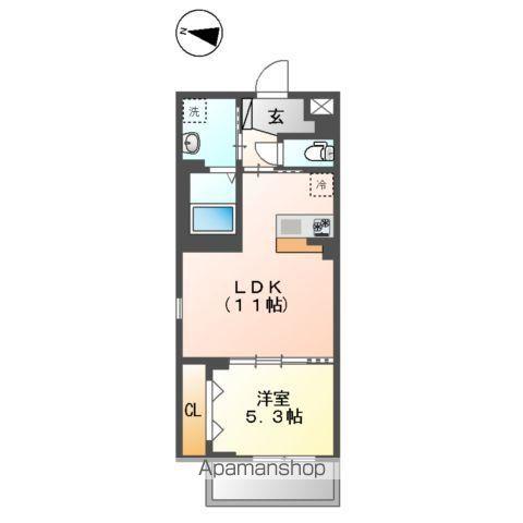 梅田3丁目マンション工事(1LDK/3階)の間取り写真
