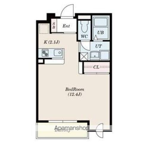 キャロルハウス4(1K/3階)の間取り写真