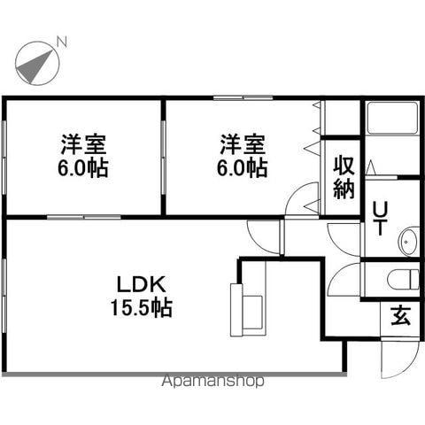 アビタ21新光(2LDK/2階)の間取り写真