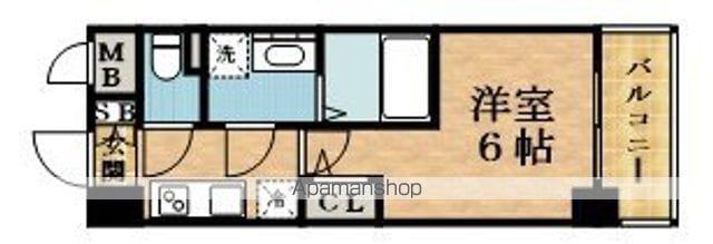 エスリードレジデンス梅田グランゲート(1K/7階)の間取り写真