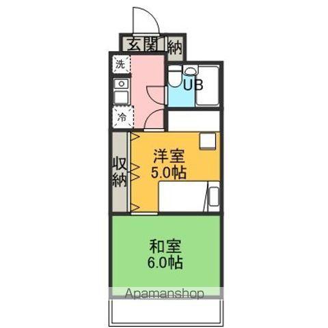 JRFフレシア金沢(1K/2階)の間取り写真