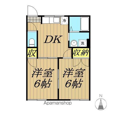 ラプラス・エスペランスB(2DK/1階)の間取り写真