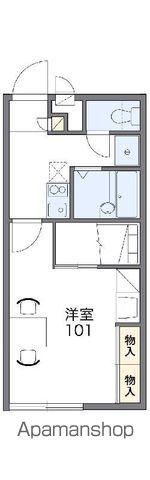 レオパレスレイクサイド平塚(1K/2階)の間取り写真