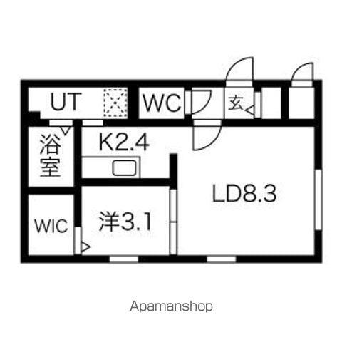 LEVANTE Ⅸ (1LDK/1階)の間取り写真