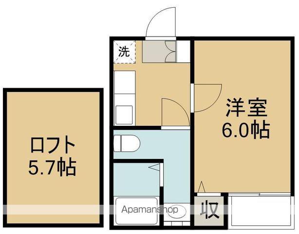 マインハイム東仙台(1K/2階)の間取り写真