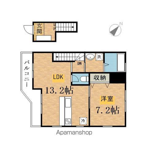 RECITⅠ(1LDK/2階)の間取り写真