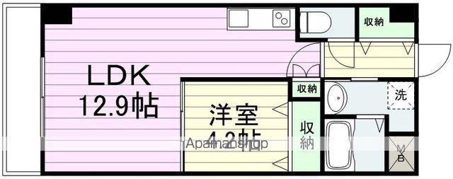 アークデュオ仙台宮町(1LDK/3階)の間取り写真