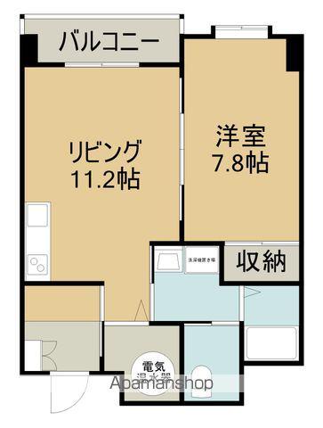 Gウェーブ松風(1LDK/5階)の間取り写真