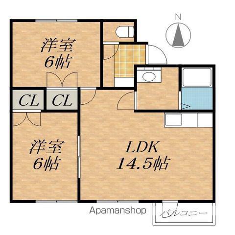 ESPERANTⅡ(2LDK/3階)の間取り写真