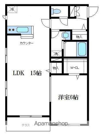 ミラージュ松庵(1LDK/1階)の間取り写真