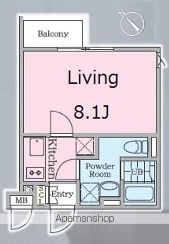 PASEO西新宿五丁目2(1K/2階)の間取り写真