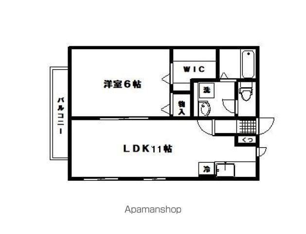 ラ・リィビェール(1LDK/1階)の間取り写真