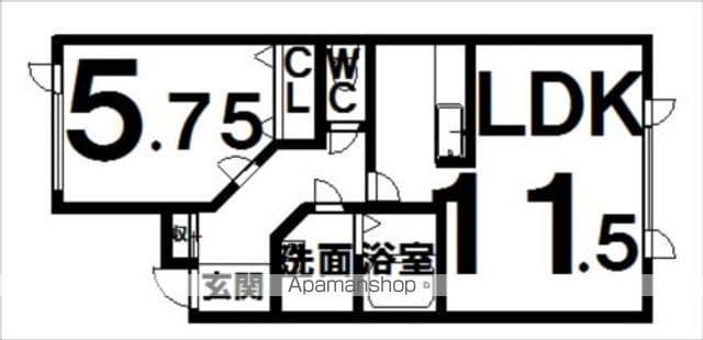 チェリーハウス(1LDK/1階)の間取り写真