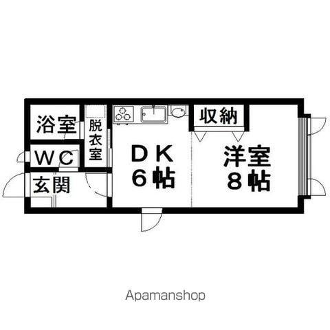 コーポセルジュエ(1DK/1階)の間取り写真