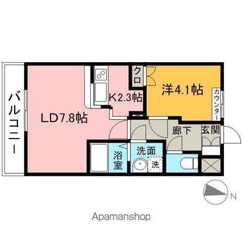 GRACEⅡ(1LDK/2階)の間取り写真