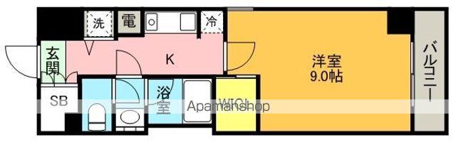 インプルーブ三宮イースト(1DK/7階)の間取り写真