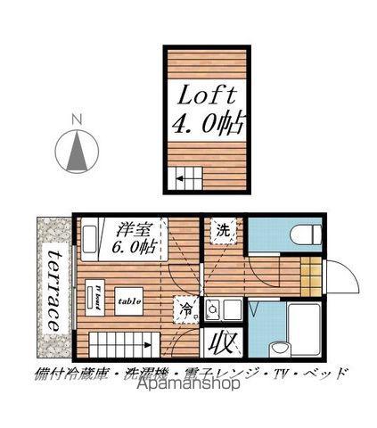 清水町第1レジデンス(1K/1階)の間取り写真
