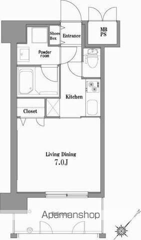 エンクレスト天神STAGE(1K/10階)の間取り写真