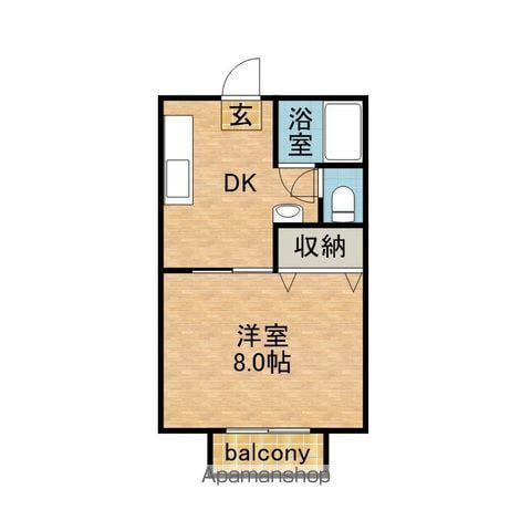 リリックス(1DK/1階)の間取り写真