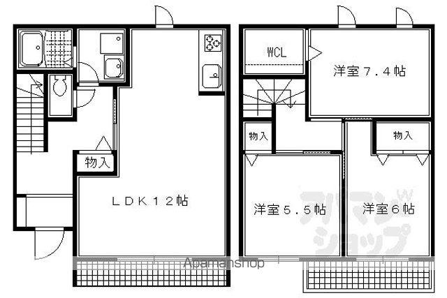 PASSY・V(3LDK/1階)の間取り写真