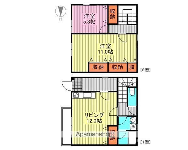 ラルーチェ・F (2LDK)の間取り写真