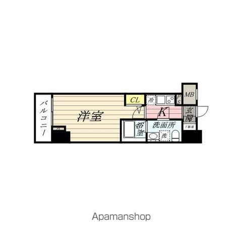 メインステージ亀戸Ⅴミライエ(1K/3階)の間取り写真