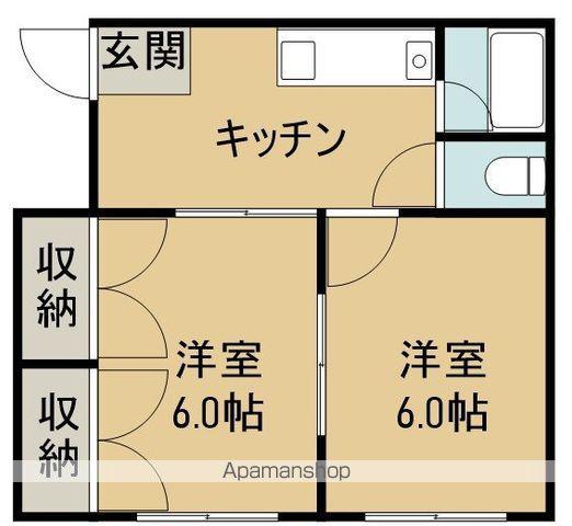 オメガ24(2K/5階)の間取り写真