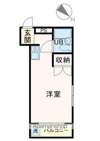 バウ富士見(ワンルーム/1階)の間取り写真