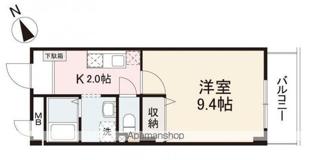CRAYON TERRACE(1K/3階)の間取り写真