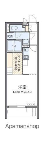 ミランダメゾン桔梗Ⅲ(ワンルーム/1階)の間取り写真