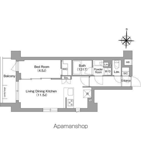 コンフォリア・リヴ永福町(1LDK/3階)の間取り写真