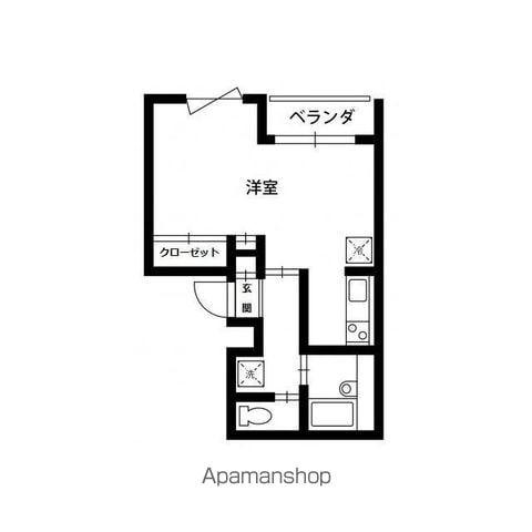 クレドール富久(1K/2階)の間取り写真