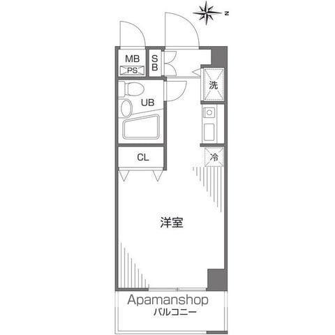 第62クリスタルマンション(1K/7階)の間取り写真