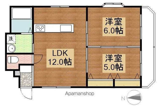 エクセレントハイツ(2LDK/2階)の間取り写真