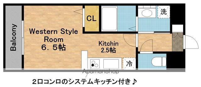パセオ吹上(1K/2階)の間取り写真
