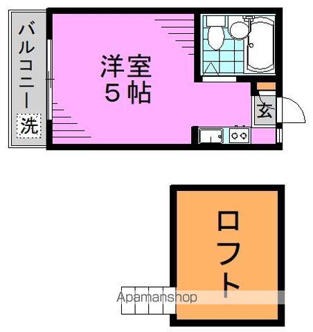 サンバレー阿佐ヶ谷(ワンルーム/1階)の間取り写真