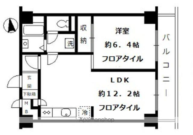 メゾン淀橋(1LDK/3階)の間取り写真