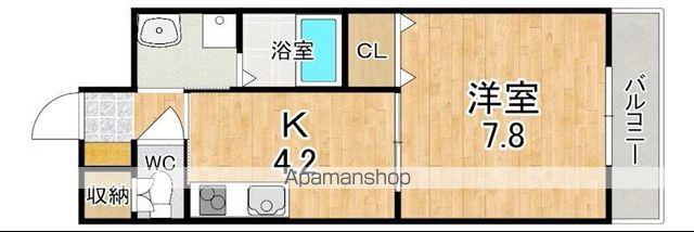 BELLD MEURE(1K/1階)の間取り写真