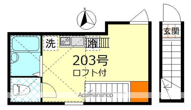 プリームス品川(ワンルーム/2階)の間取り写真