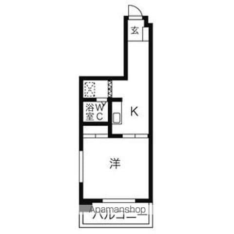 サンダンケ(ワンルーム/4階)の間取り写真