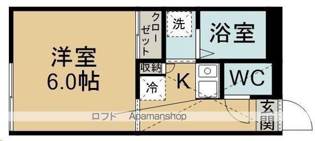 リベェールⅠ(1K/2階)の間取り写真