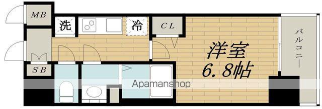 スワンズシティ新大阪ヴィーヴォ(1K/14階)の間取り写真