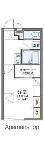 レオパレス中久Ⅱ(1K/1階)の間取り写真